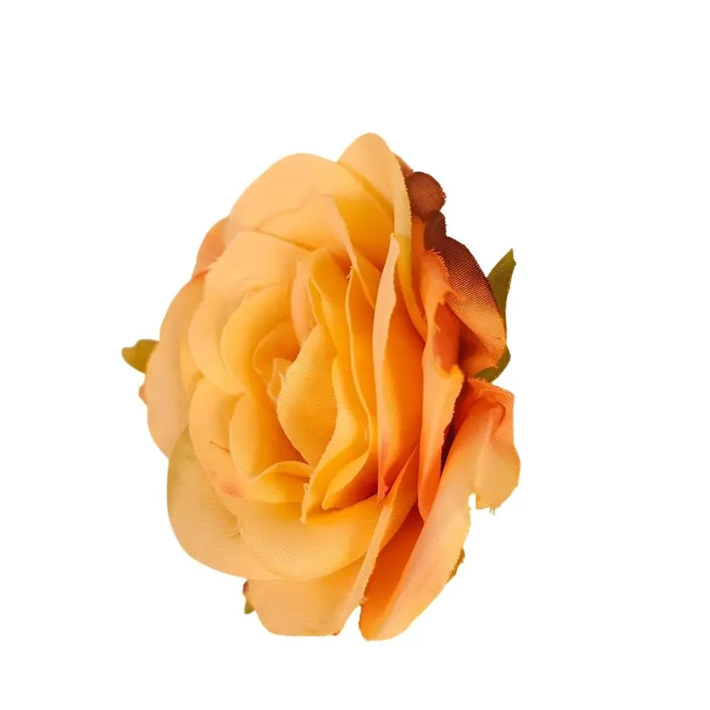 60 Peach Silk Rose Heads 3